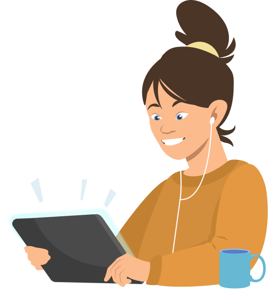 Ein Mädchen lernt digital auf sofatutor